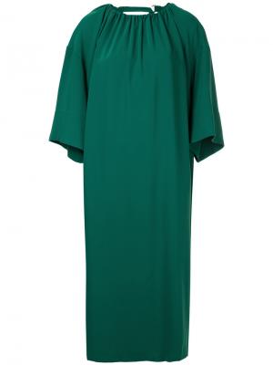 Расклешенный комбинезон-платье Astraet. Цвет: зелёный