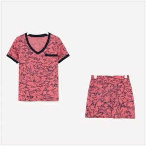 Комплект RusExpress, шорты, футболка, короткий рукав, размер 46, розовый нет бренда. Цвет: розовый