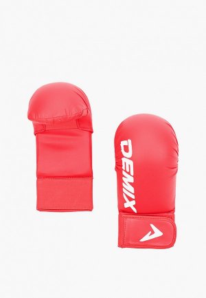 Перчатки для карате Demix. Цвет: красный