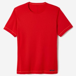 Мужская беговая рубашка с короткими рукавами - красная KALENJI, цвет rot Kalenji