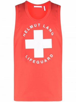 Lifeguard logo-print vest top Helmut Lang. Цвет: красный