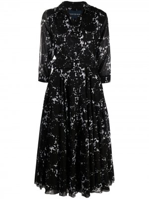 Платье миди с принтом Samantha Sung. Цвет: черный