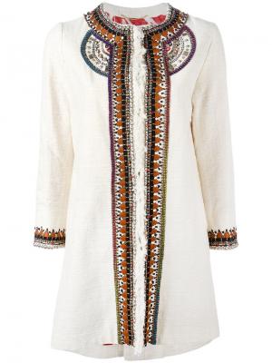 Пальто с декоративной отделкой Bazar Deluxe. Цвет: нейтральные цвета