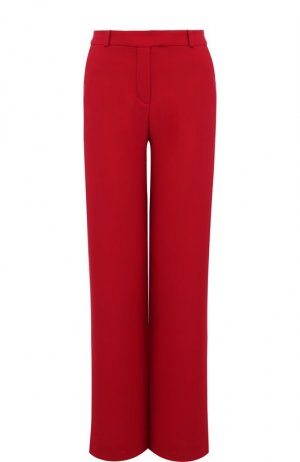 Однотонные расклешенные брюки из шелка Loro Piana. Цвет: красный