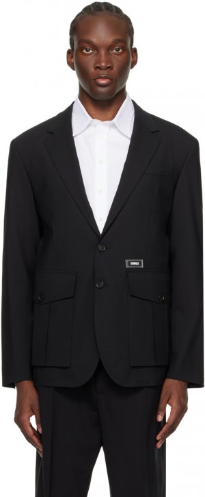 Черный пиджак в деловом стиле Dsquared2