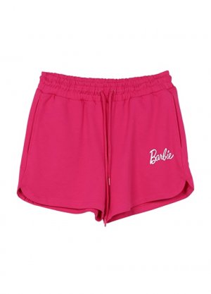 Розовые женские шорты с принтом Barbie