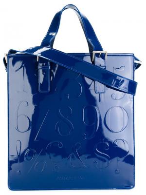 Плоская сумка-тоут Didot Assouline. Цвет: синий