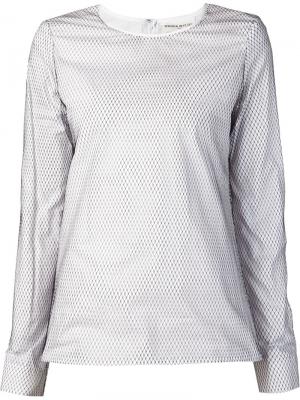 Двухслойная блузка Wanda Nylon. Цвет: белый