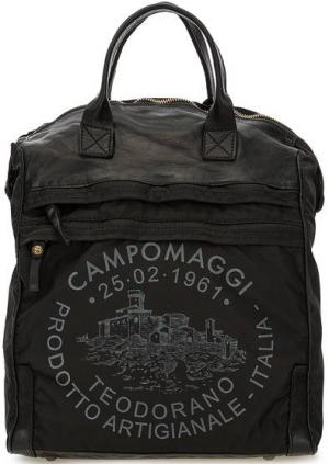 Черная сумка-рюкзак с одним отделом Campomaggi. Цвет: черный