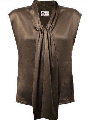 Блузка с эффектом металлик LANVIN Pre-Owned. Цвет: коричневый