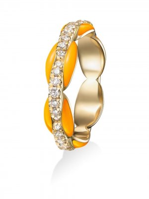 Кольцо Ada из желтого золота с бриллиантом Melissa Kaye. Цвет: золотистый