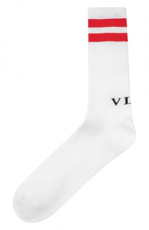 Хлопковые носки Valentino. Цвет: белый