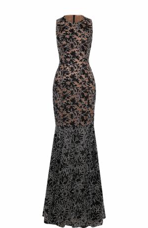 Приталенное платье-макси без рукавов Michael Kors Collection. Цвет: черный