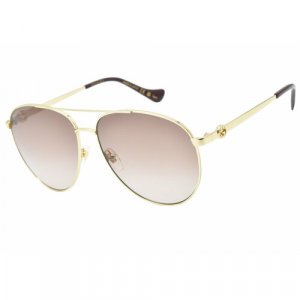 Солнцезащитные очки GG1088S, коричневый, золотой GUCCI. Цвет: коричневый/золотистый