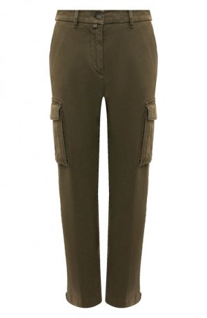 Хлопковые брюки Aeronautica Militare. Цвет: зелёный