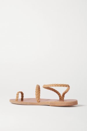 Кожаные сандалии Eleftheria с плетением, нейтральный Ancient Greek Sandals