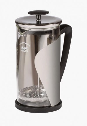 Чайник заварочный Vitax френч-пресс, 1000 мл. Цвет: серый