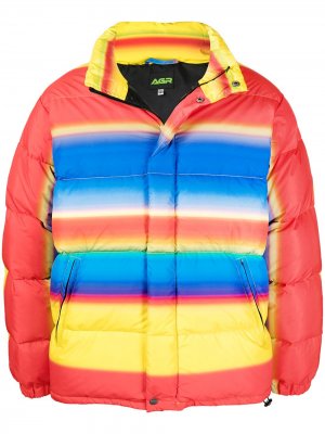 Stripe-print puffer jacket AGR. Цвет: разноцветный