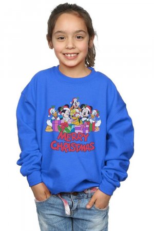 Рождественский свитшот с Микки Маусом и друзьями , синий Disney