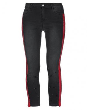 Джинсовые брюки-капри Z.O.E. ZONE OF EMBROIDERED. Цвет: черный