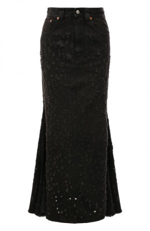 Джинсовая юбка MM6. Цвет: чёрный