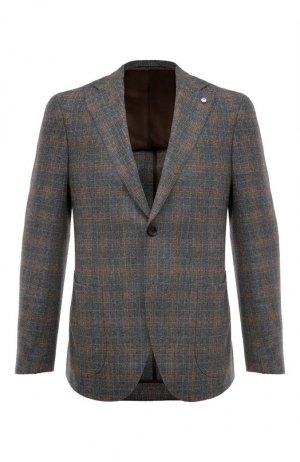 Шерстяной пиджак L.B.M. 1911. Цвет: серый