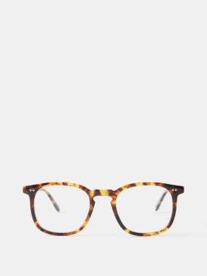 Солнцезащитные очки ruskin в d-образной оправе из ацетата , коричневый Garrett Leight