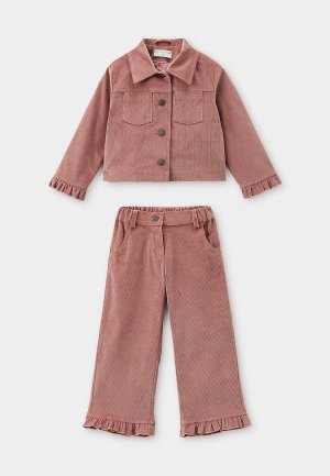 Рубашка и брюки Ete Children. Цвет: розовый