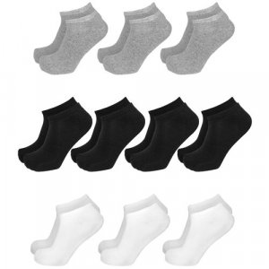 Носки , 10 пар, уп., размер 36-38, серый, белый, черный Tuosite. Цвет: серый/белый/черный