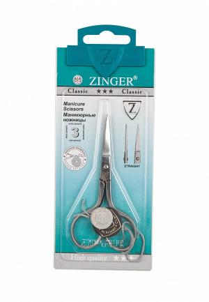 Ножницы для маникюра Zinger. Цвет: серебряный