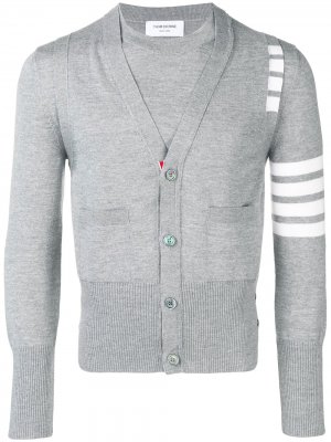 Пуловер с жилетом Thom Browne. Цвет: серый