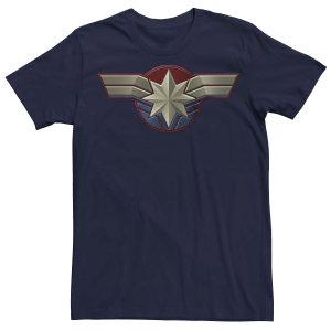 Мужская футболка с логотипом в костюме Капитана Марвел Marvel Licensed Character