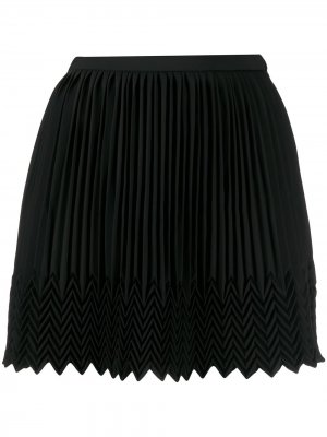 Плиссированная юбка с подолом зигзаг Marco De Vincenzo. Цвет: черный