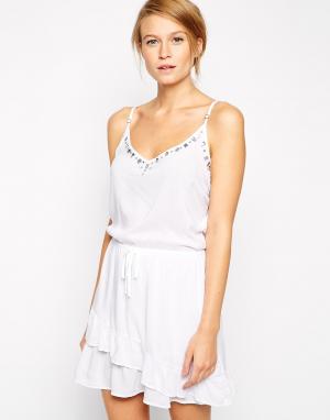 Пляжное платье с пайетками Phax. Цвет: белый