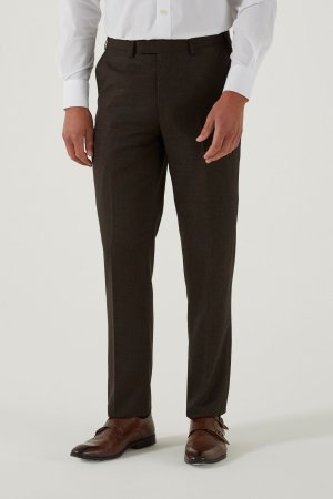Коричневые костюмные брюки Harcourt приталенного кроя , коричневый Skopes