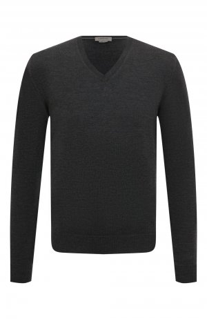 Шерстяной пуловер Corneliani. Цвет: серый