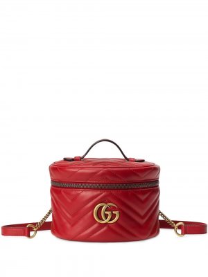 Мини-рюкзак GG Marmont Gucci. Цвет: красный