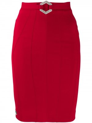 Эластичная юбка Philipp Plein. Цвет: красный