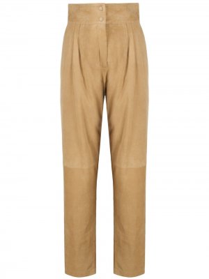 Зауженные брюки Alberta Ferretti. Цвет: коричневый