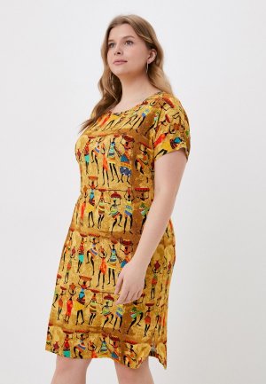 Платье Стикомода. Цвет: бежевый