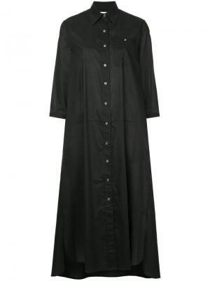 Длинное платье-рубашка на пуговицах Julia Jentzsch. Цвет: черный