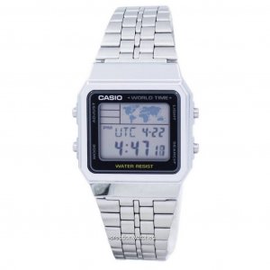 Цифровые мужские часы Alarm World Time A500WA-1DF Casio