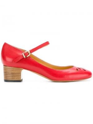 Туфли-лодочки с ремешком A.P.C.. Цвет: красный