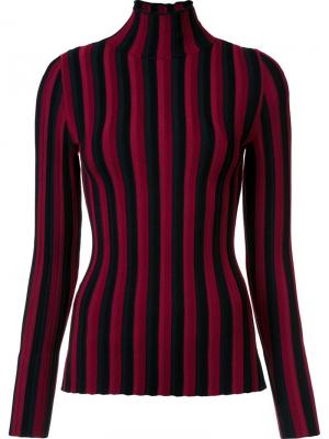 Пуловер в полоску с высокой горловиной Altuzarra. Цвет: чёрный