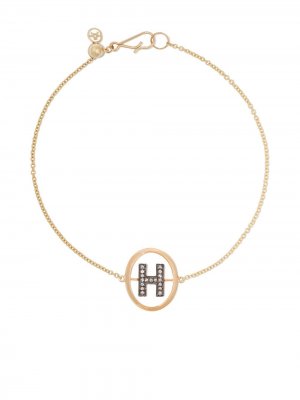 Золотой браслет с инициалом H и бриллиантами Annoushka. Цвет: желтый