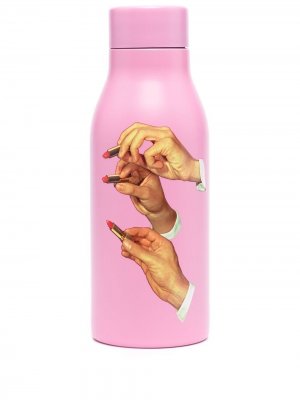 Бутылка для воды с принтом Lipstick Seletti. Цвет: розовый