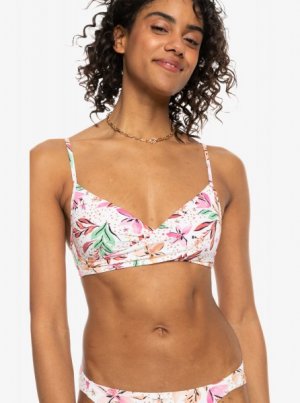 Женский лиф бикини Printed Beach Classics Roxy. Цвет: white happy tropical