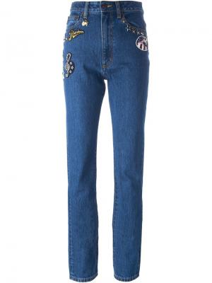 Декорированные джинсы Marc Jacobs. Цвет: синий