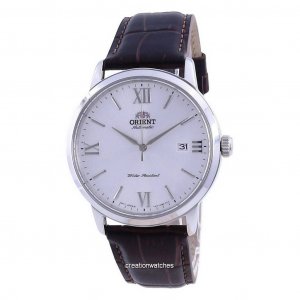 Contemporary White Dial Leather Automatic RA-AC0F12S10B Мужские часы Orient