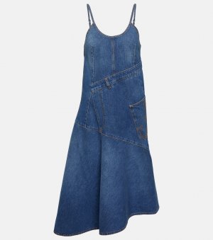 Асимметричное джинсовое платье миди Jw Anderson, синий Anderson